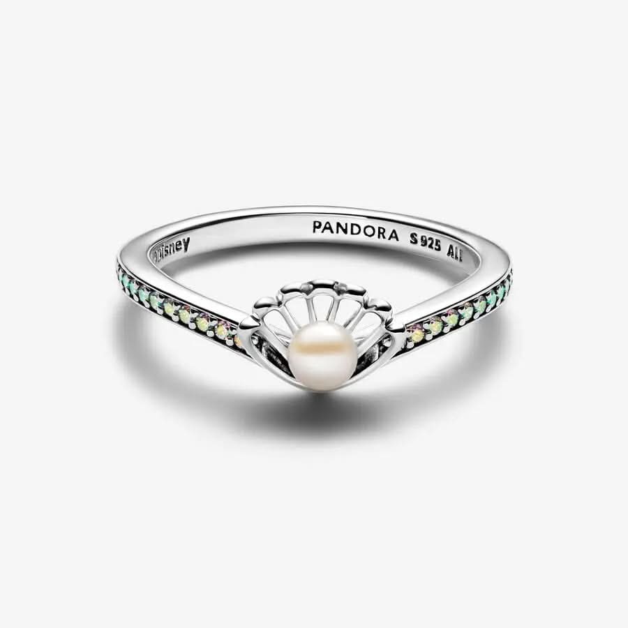 Disney Princess Ariel Shell Treated Freshwater Cultured Pearl Ring asasshop