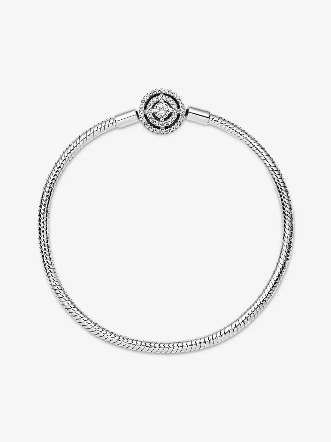 Halo Snake Chain Bracelet Sterling silver asasshop
