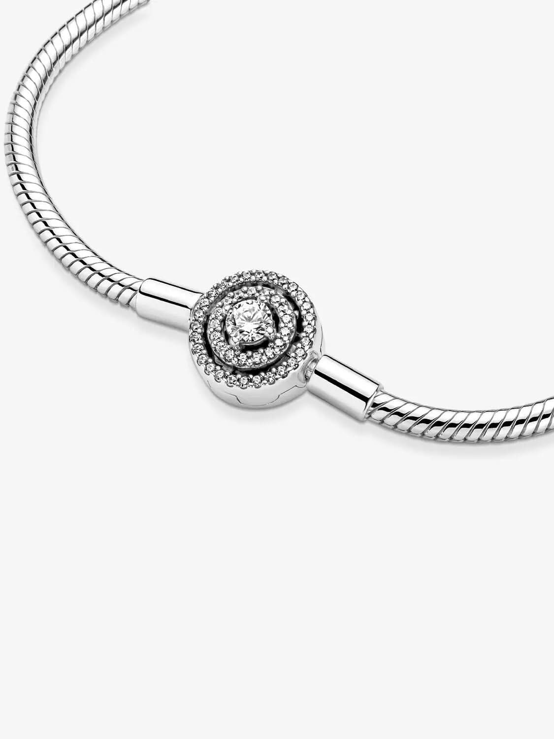 Halo Snake Chain Bracelet Sterling silver asasshop