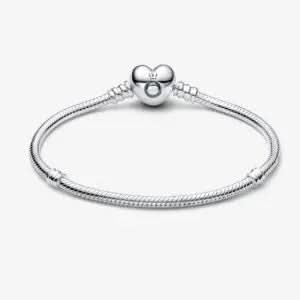 Pandora Moments Heart Clasp Snake Chain Bracelet Sterling silver asasshop