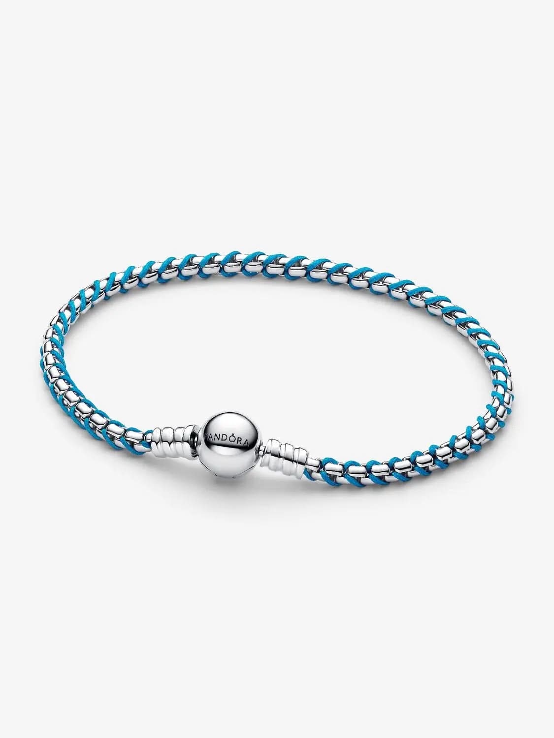 Blue Cord Snake Chain Bracelet Sterling silver asasshop
