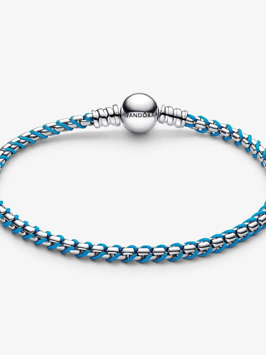 Blue Cord Snake Chain Bracelet Sterling silver asasshop
