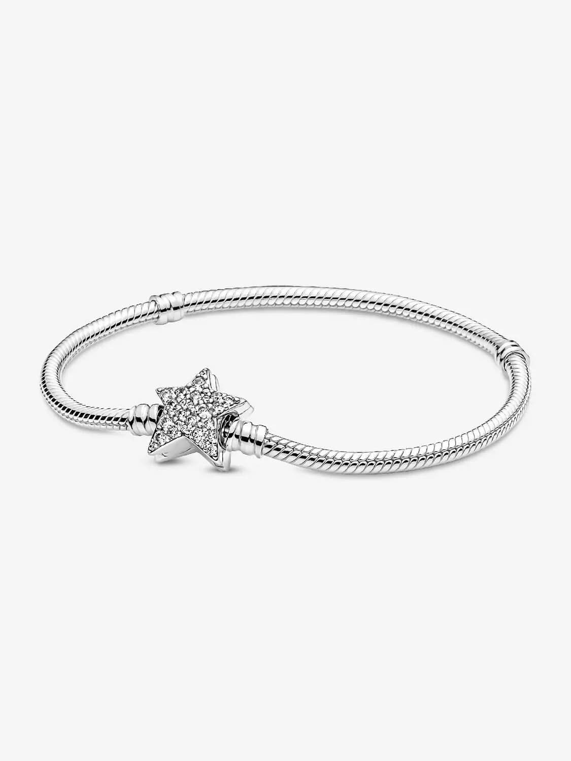 Asymmetric Star Clasp Snake Chain Bracelet Sterling silver asasshop