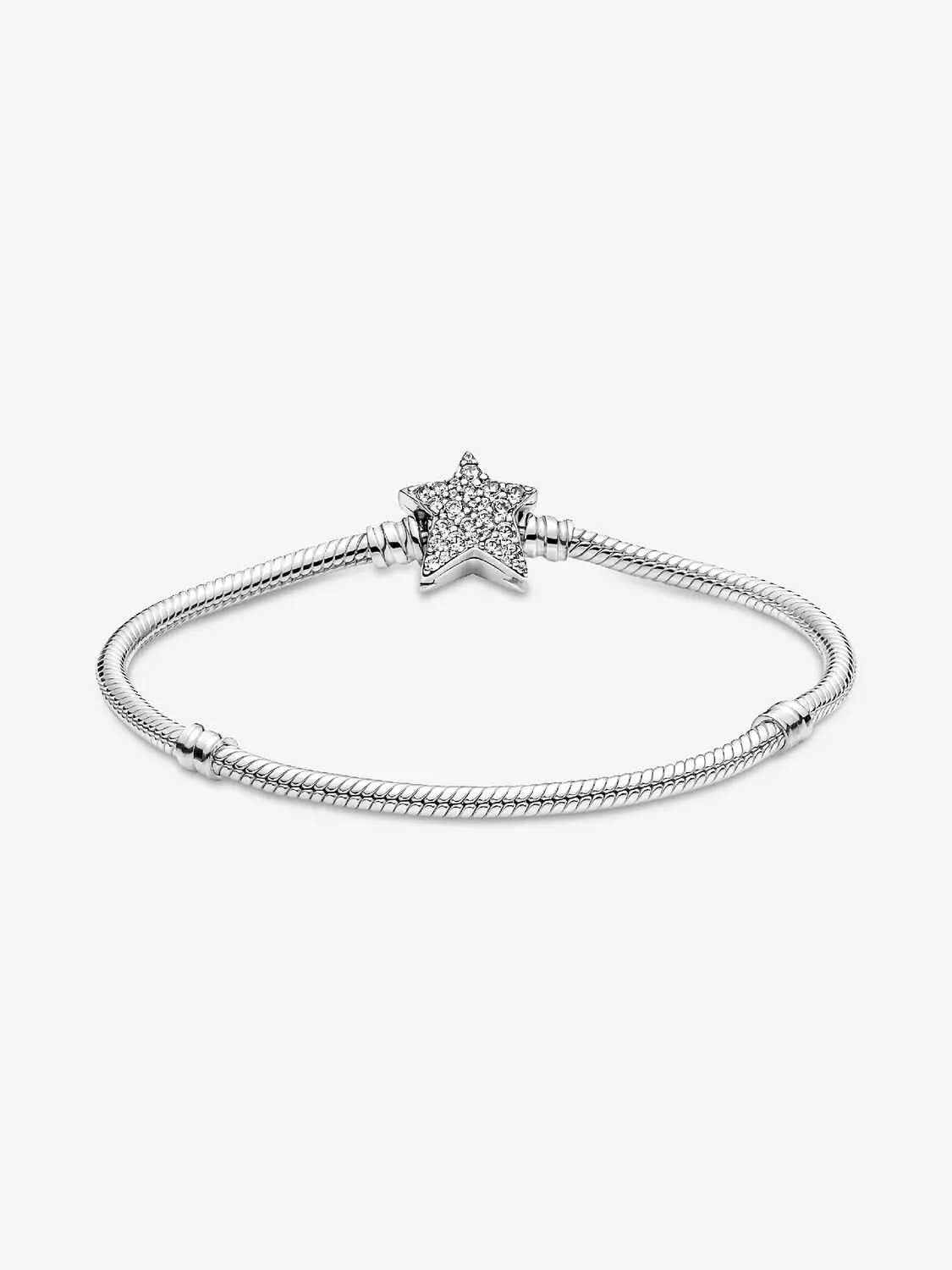 Asymmetric Star Clasp Snake Chain Bracelet Sterling silver asasshop
