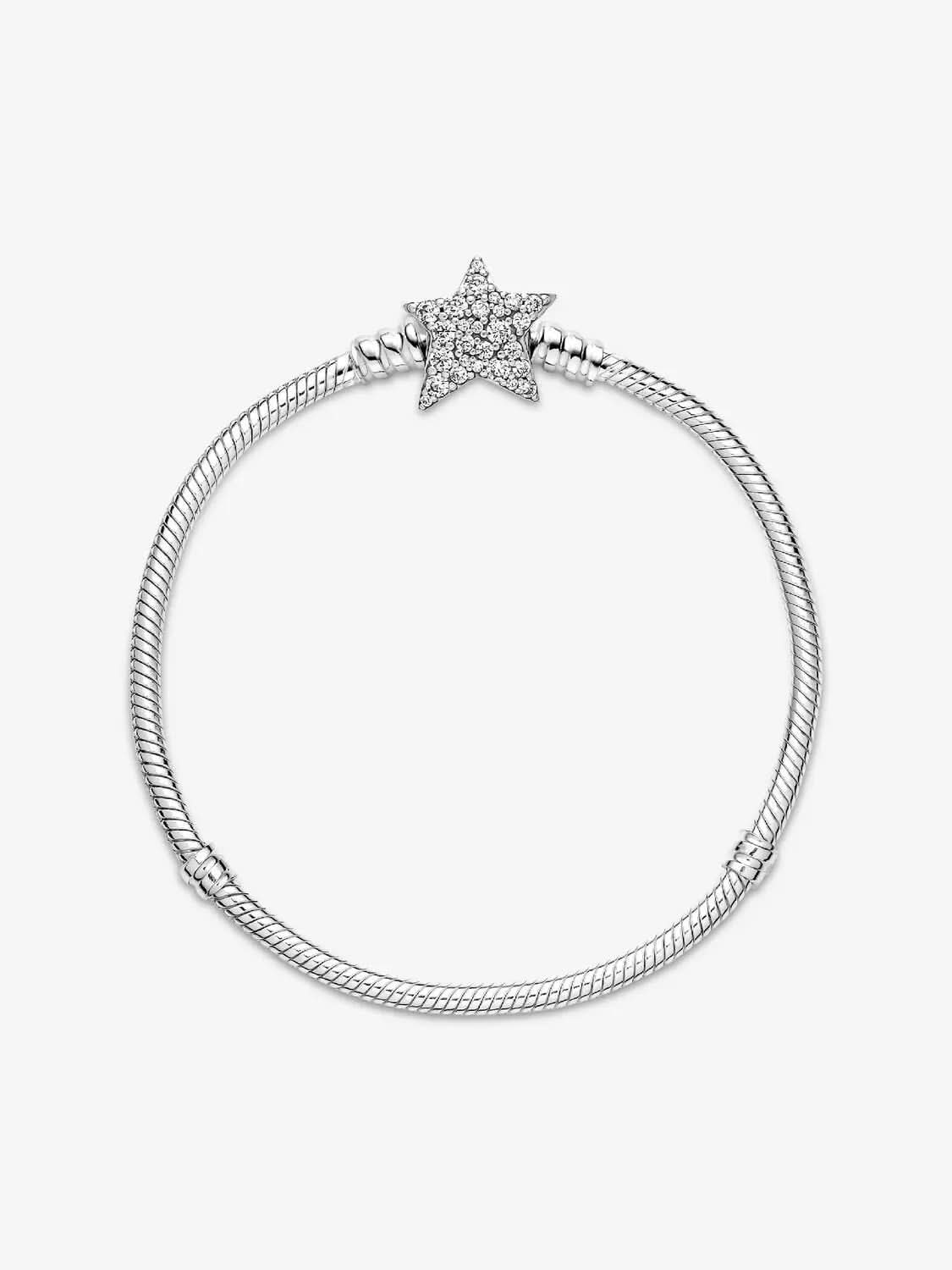 Asymmetric Star Clasp Snake Chain Bracelet Sterling silver asasshop