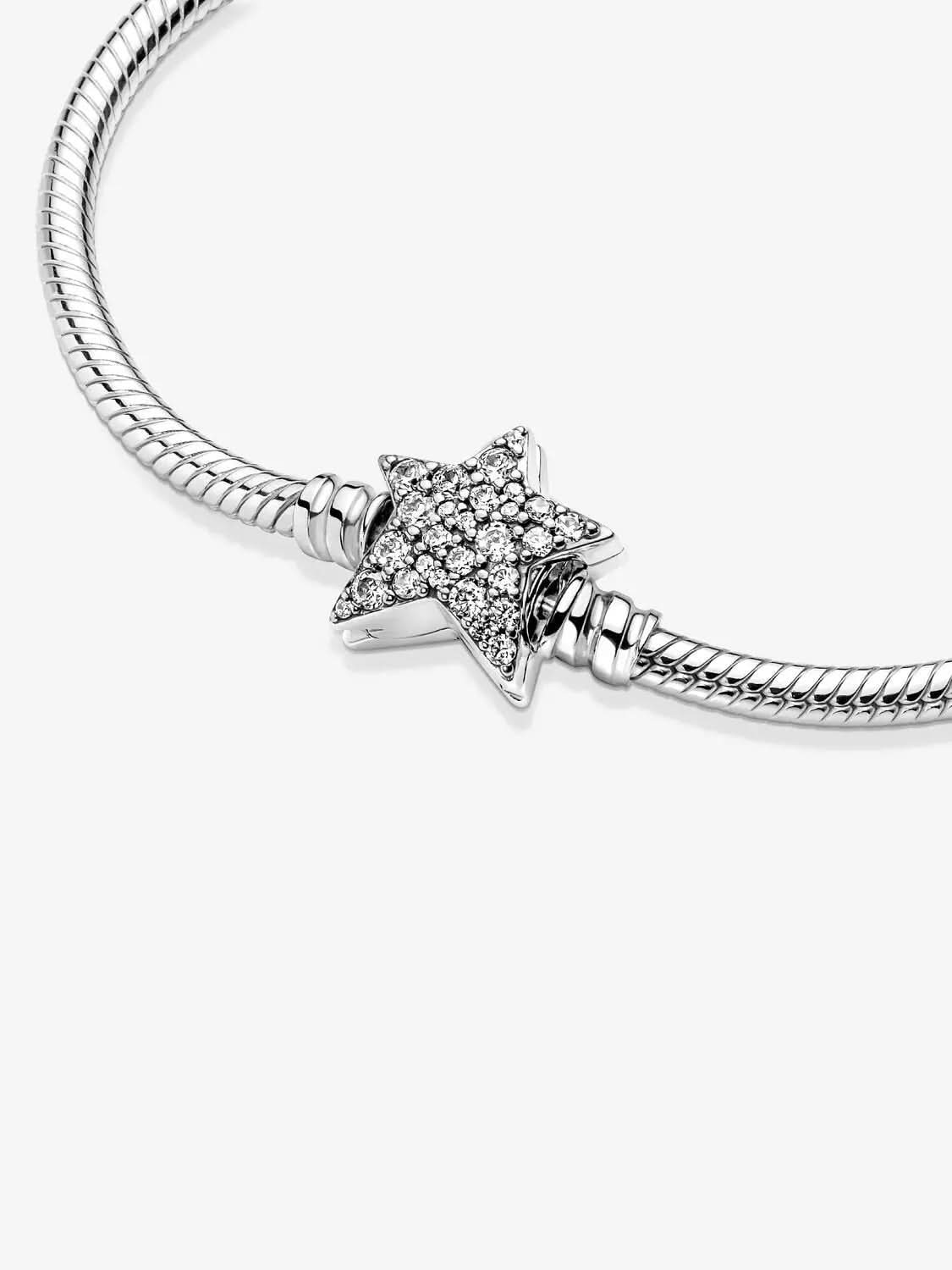 Asymmetric Star Clasp Snake Chain Bracelet Sterling silver asasshop