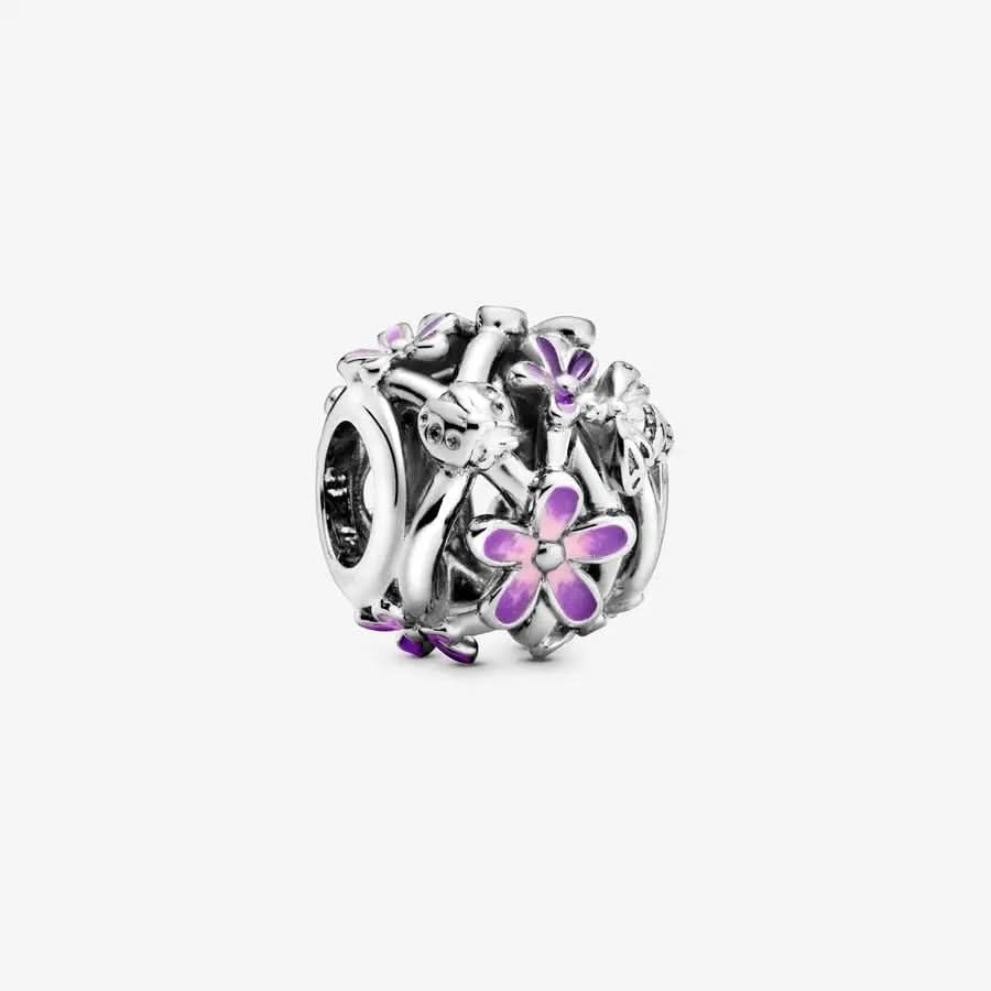 Openwork Purple Daisy Charm asasshop