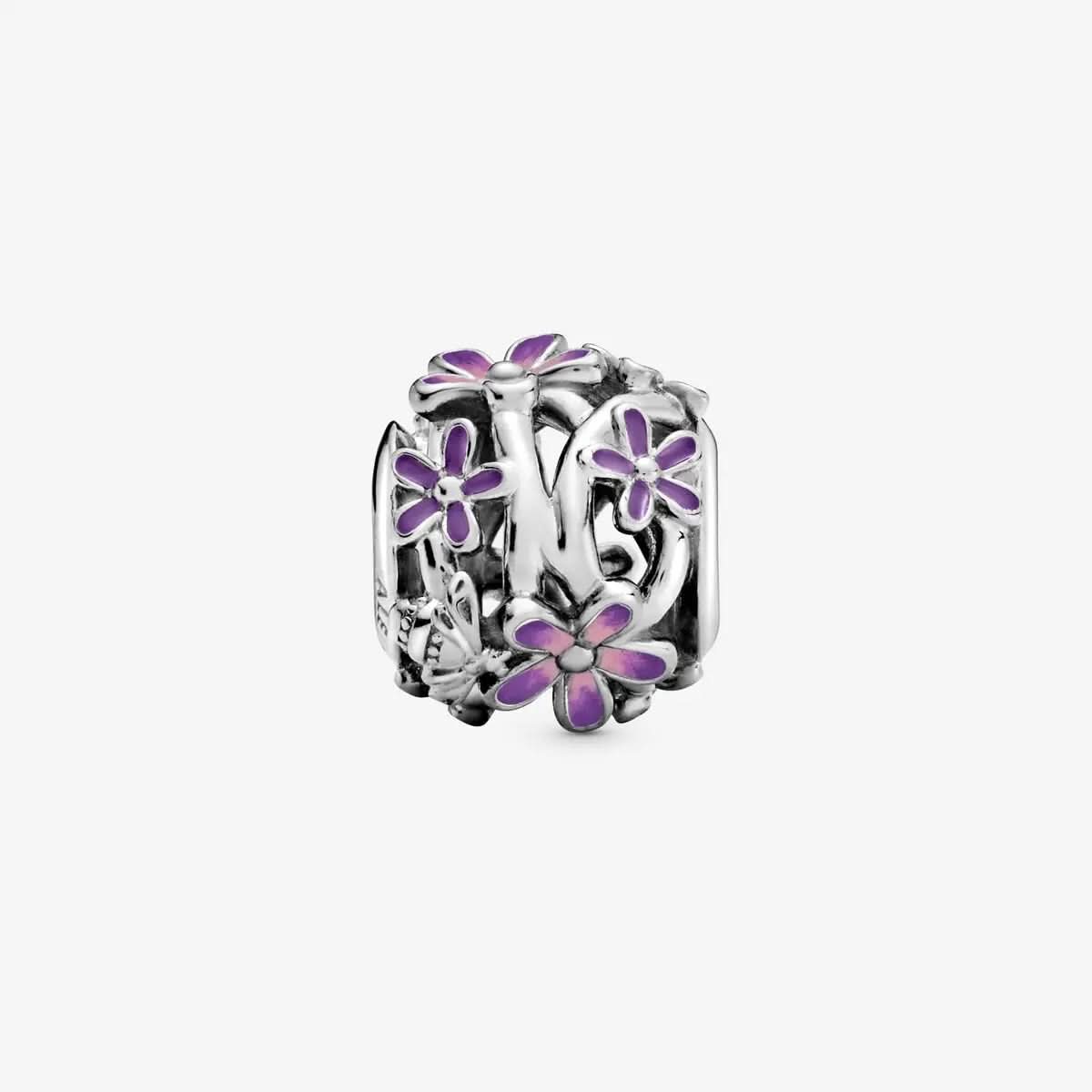 Openwork Purple Daisy Charm asasshop