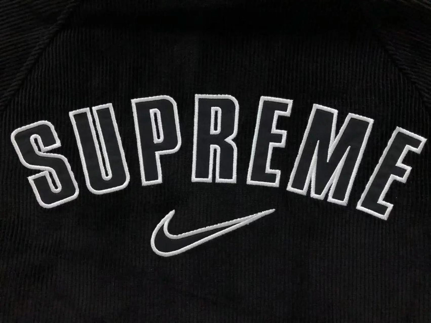 Supreme Nike Arc Corduroy Hooded Jacket Black asasshop