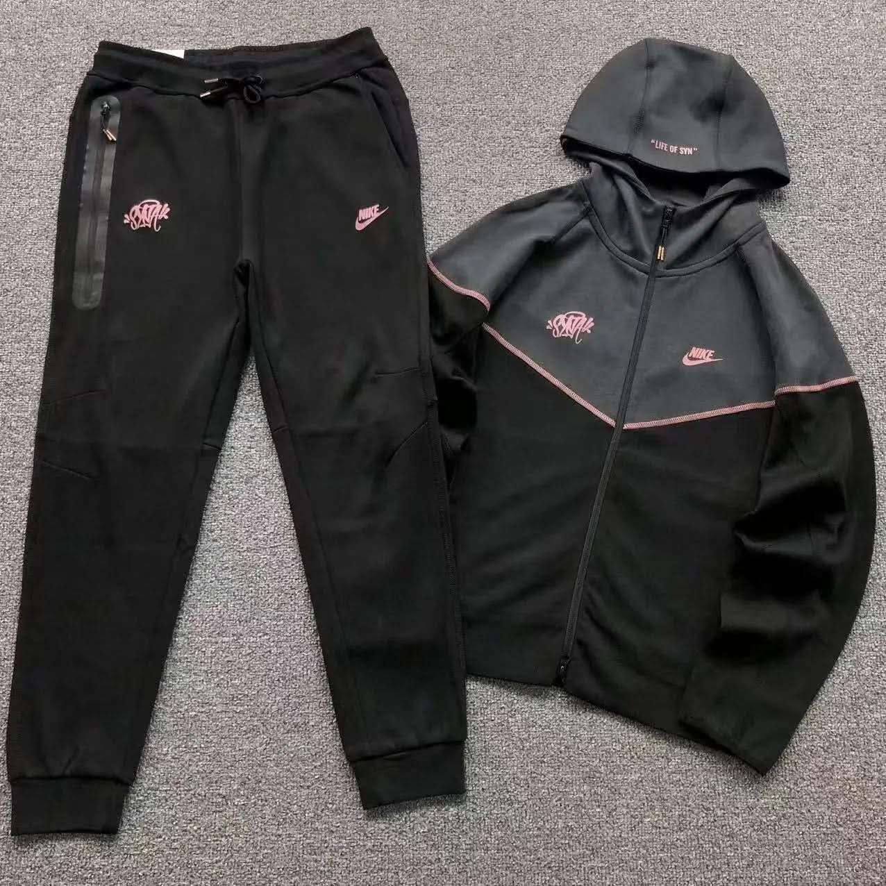Syna World x Nike Central Cee Tech Fleece Black Tracksuit asasshop