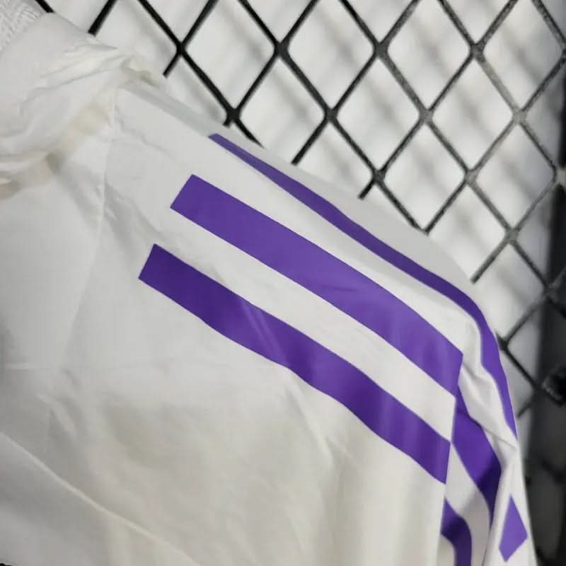2025-26 Real Madrid White-Purple Windbreaker S-2XL asasshop
