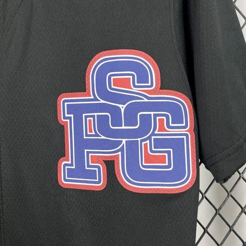 2025-26 Paris Baseball uniform Black S-2XL asasshop