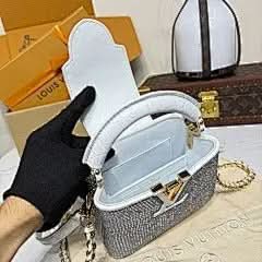 CAPUCINES NANO Black Diamond White Crocodile Pattern Diamond Exclusive Duty-Free Channel asasshop