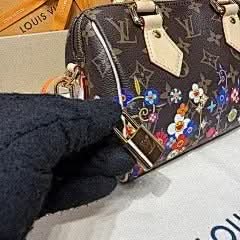 X TM Speedy Bandoulière 20 Handbag Monogram Silk Print Chip Exclusive asasshop