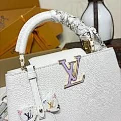 X TM Capucines BB Handbag White Multicolor Chip Exclusive asasshop
