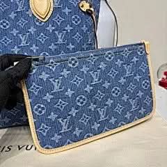 Neverfull Medium Handbag M13192 Blue Denim Chip Exclusive Duty-Free Channel asasshop