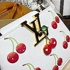 X TM CAPUCINES MINI Bag M13251 White Cherry Chips 🍒 Exclusive Duty-Free Channel asasshop