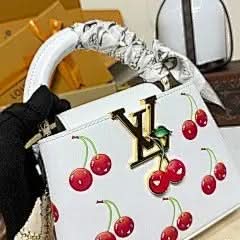 X TM CAPUCINES MINI Bag M13251 White Cherry Chips 🍒 Exclusive Duty-Free Channel asasshop
