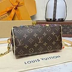 X TM Speedy Bandoulière 20 Handbag Monogram Silk Print Chip Exclusive asasshop