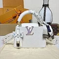 X TM Capucines Mini Handbag White Multicolor Chip Exclusive asasshop
