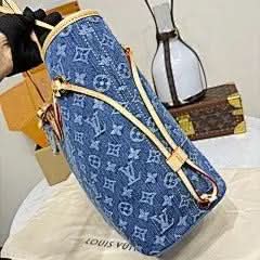 Neverfull Medium Handbag M13192 Blue Denim Chip Exclusive Duty-Free Channel asasshop