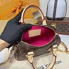 X TM Speedy Bandoulière 20 Handbag Monogram Silk Print Chip Exclusive asasshop