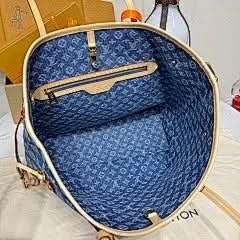Neverfull Medium Handbag M13192 Blue Denim Chip Exclusive Duty-Free Channel asasshop