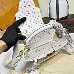 X TM Capucines BB Handbag White Multicolor Chip Exclusive asasshop