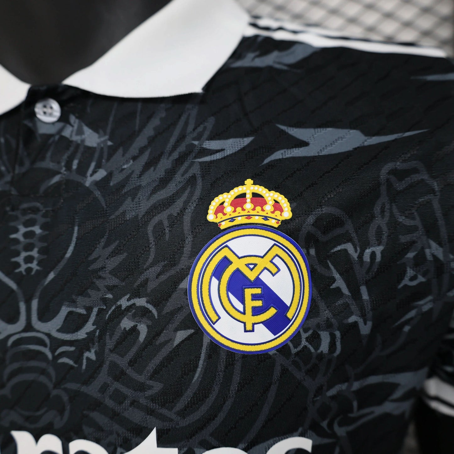 2025-26 Real Madrid Special Polo Black Dragon Player S-2XL asasshop