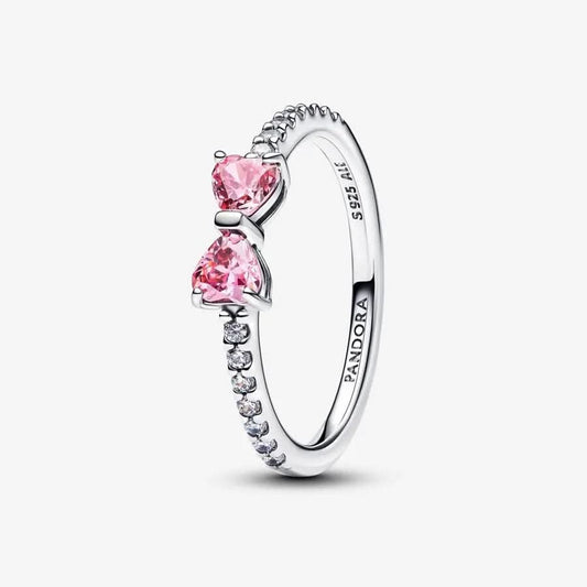 Sparkling Pink Bow Ring asasshop