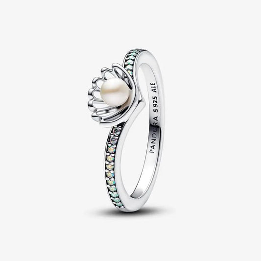 Disney Princess Ariel Shell Treated Freshwater Cultured Pearl Ring asasshop
