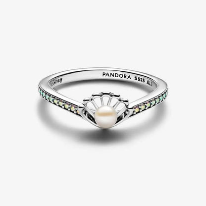 Disney Princess Ariel Shell Treated Freshwater Cultured Pearl Ring asasshop