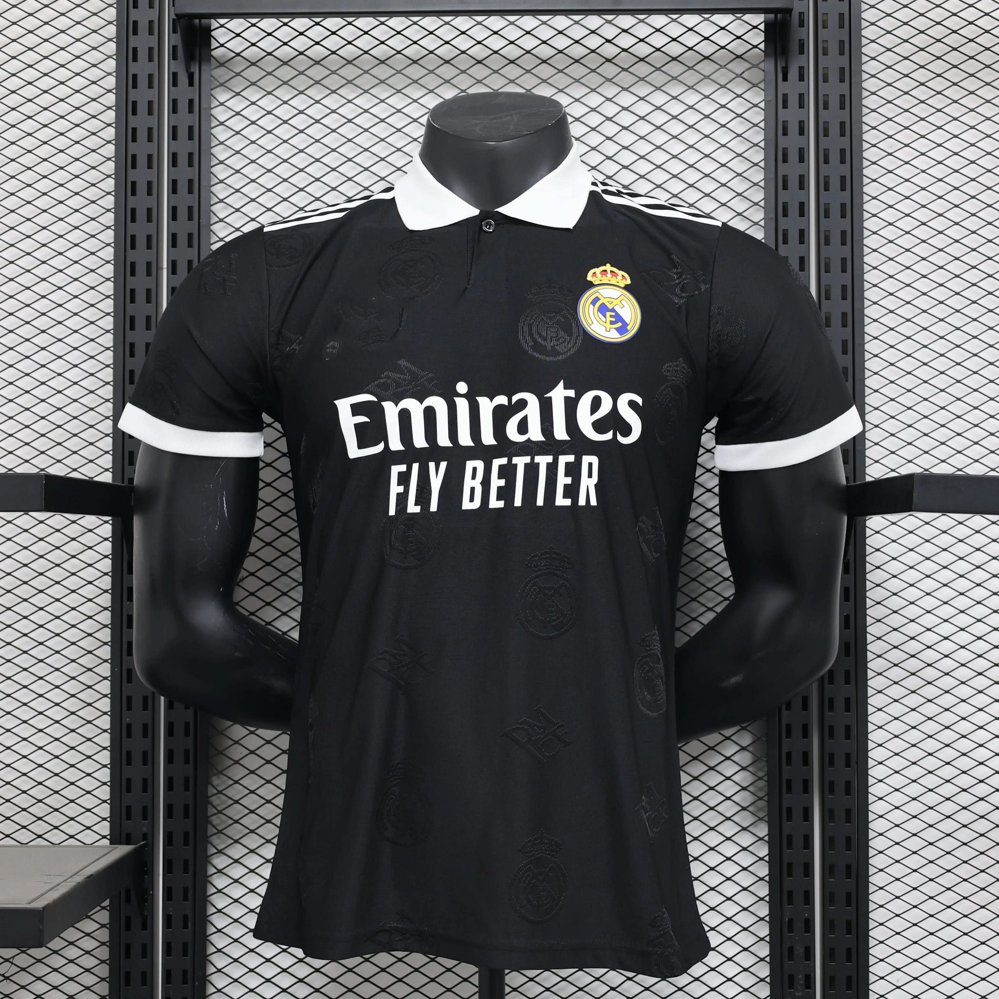 2025-26 Real Madrid Special Polo Black Player S-2XL asasshop