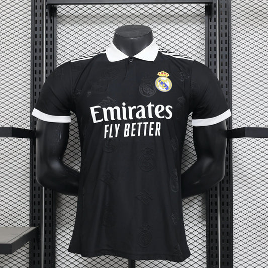 2025-26 Real Madrid Special Polo Black Player S-2XL asasshop