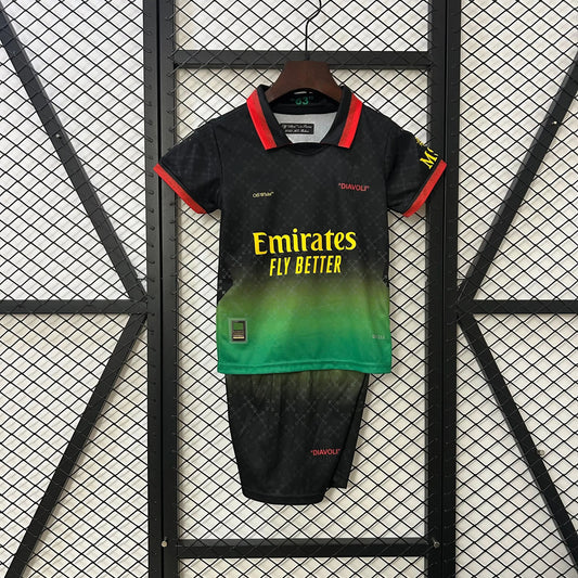 2025-26 AC Milan Co-Branded Edition Black-Green kids 16-28 asasshop