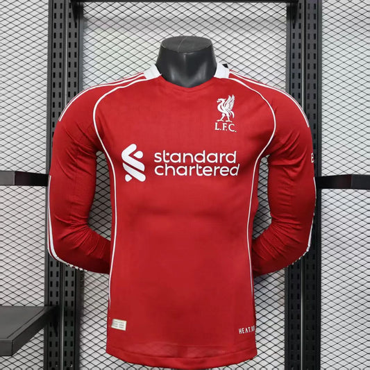 2025-26 Liverpool Home long sleeve S-2XL asasshop