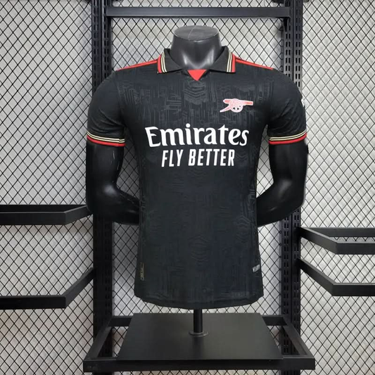 2025-26 Arsenal Polo Black Player S-2XL asasshop