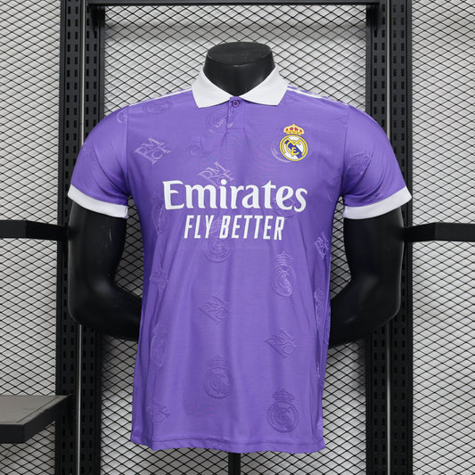 2025-26 Real Madrid Special Polo Purple Player S-2XL asasshop