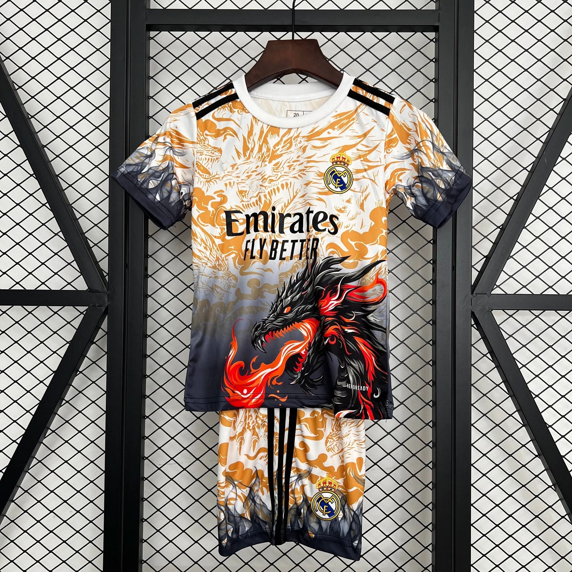 2025-26 Real Madrid Black-Yellow Dragon KIDS 16-28 asasshop