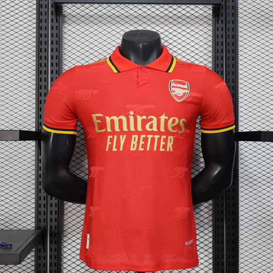 2025-26 Arsenal Special Red Polo Player Size S-2XL asasshop