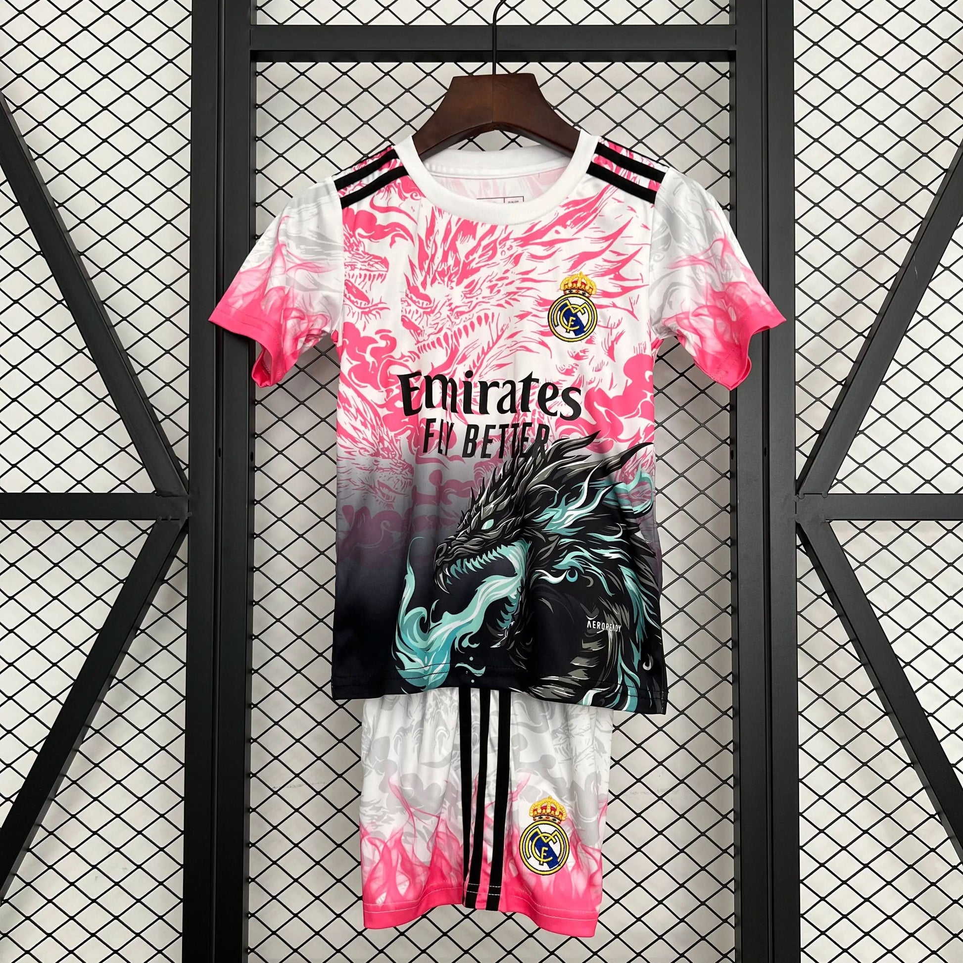 2025-26 Real Madrid Black-Pink Dragon KIDS 16-28 asasshop