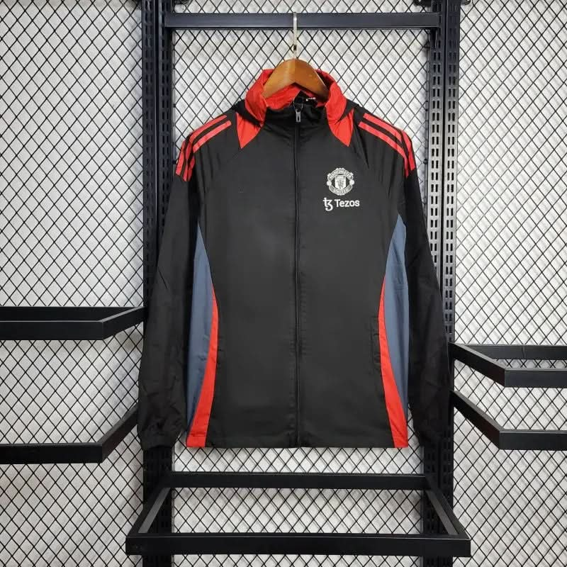 2025-26 Manchester United Black-Blue-Red Windbreaker S-2XL asasshop