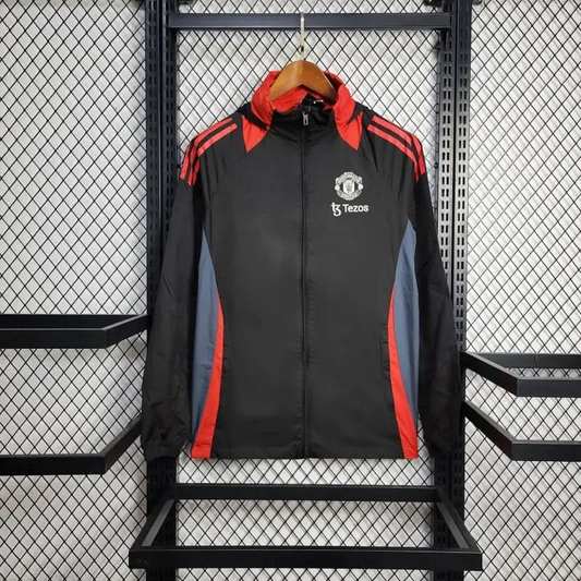 2025-26 Manchester United Black-Blue-Red Windbreaker S-2XL asasshop