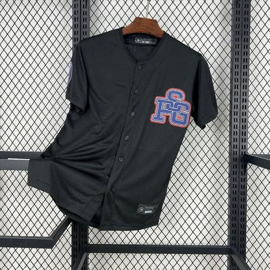 2025-26 Paris Baseball uniform Black S-2XL asasshop