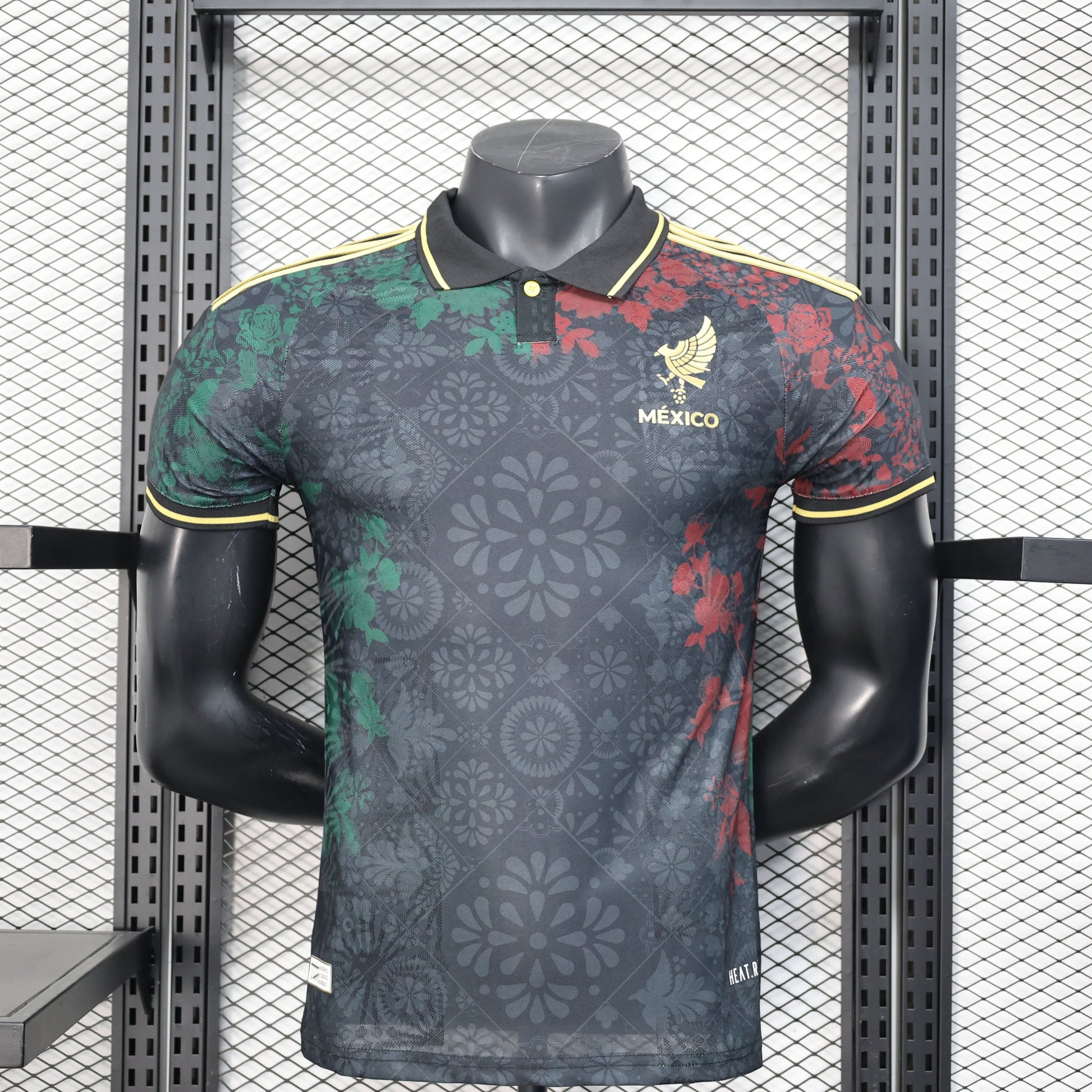 2025-26 Mexico Special Polo Black Player S-2XL asasshop