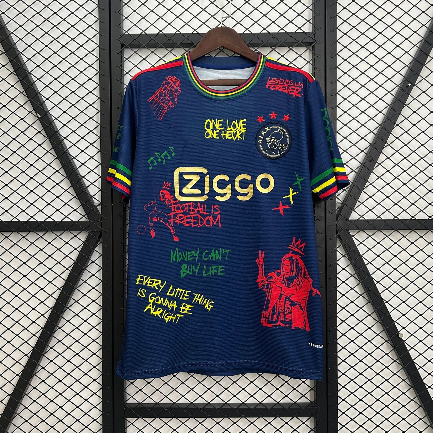2025-26 Ajax Amsterdam Bob Marley 40th Blue S-2XL asasshop