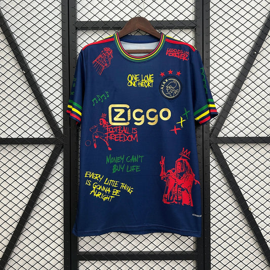 2025-26 Ajax Amsterdam Bob Marley 40th Blue S-2XL asasshop