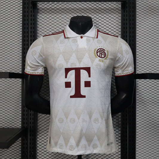 2025-26 Bayern Munich 125 Years White Polo Player S-2XL asasshop