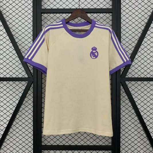 2025-26 Real Madrid Cotton T-Shirt off white  S-2XL asasshop