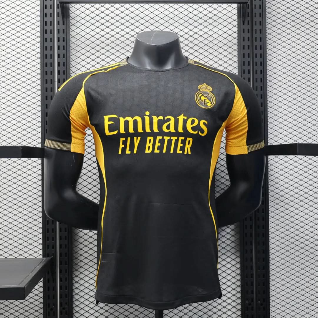 2025-26 Real Madrid Special Gold Black Player S-2XL asasshop